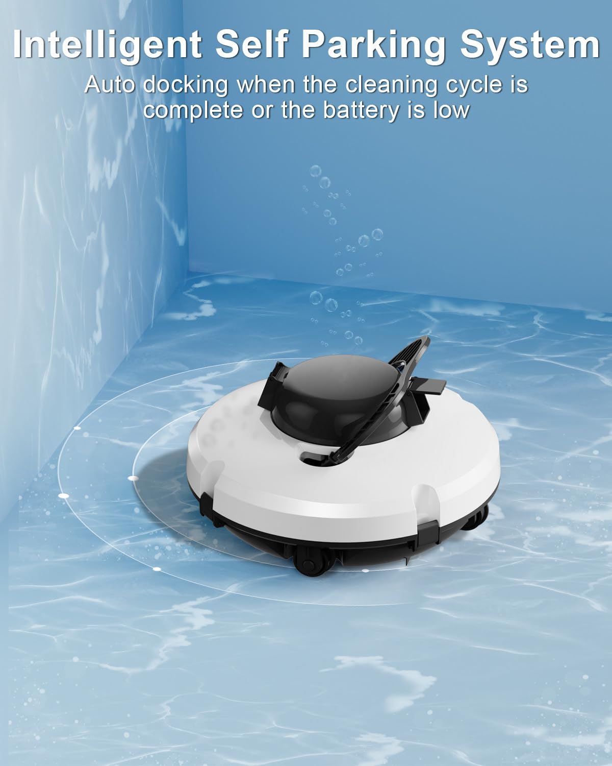 2024 New Cordless Robotic Pool Cleaner Robot, Pool Vacuum Robot with Dual-Drive Motors, Lasts 120 Mins, Auto-Dock, Lightweight Pool Robot Vacuum for Inground & above Ground Flat Pools up to 1000 Sq.Ft