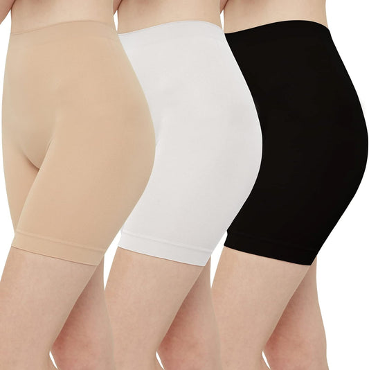 Women'S Slip Shorts High Waisted for under Dresses anti Chafing Shorts 3-Pack