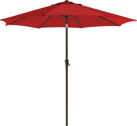 9Ft Patio Umbrella with 8 Ribs, Outdoor Market Table Umbrella, Sun Shade for Garden Balcony, Red UGPU09RDV1
