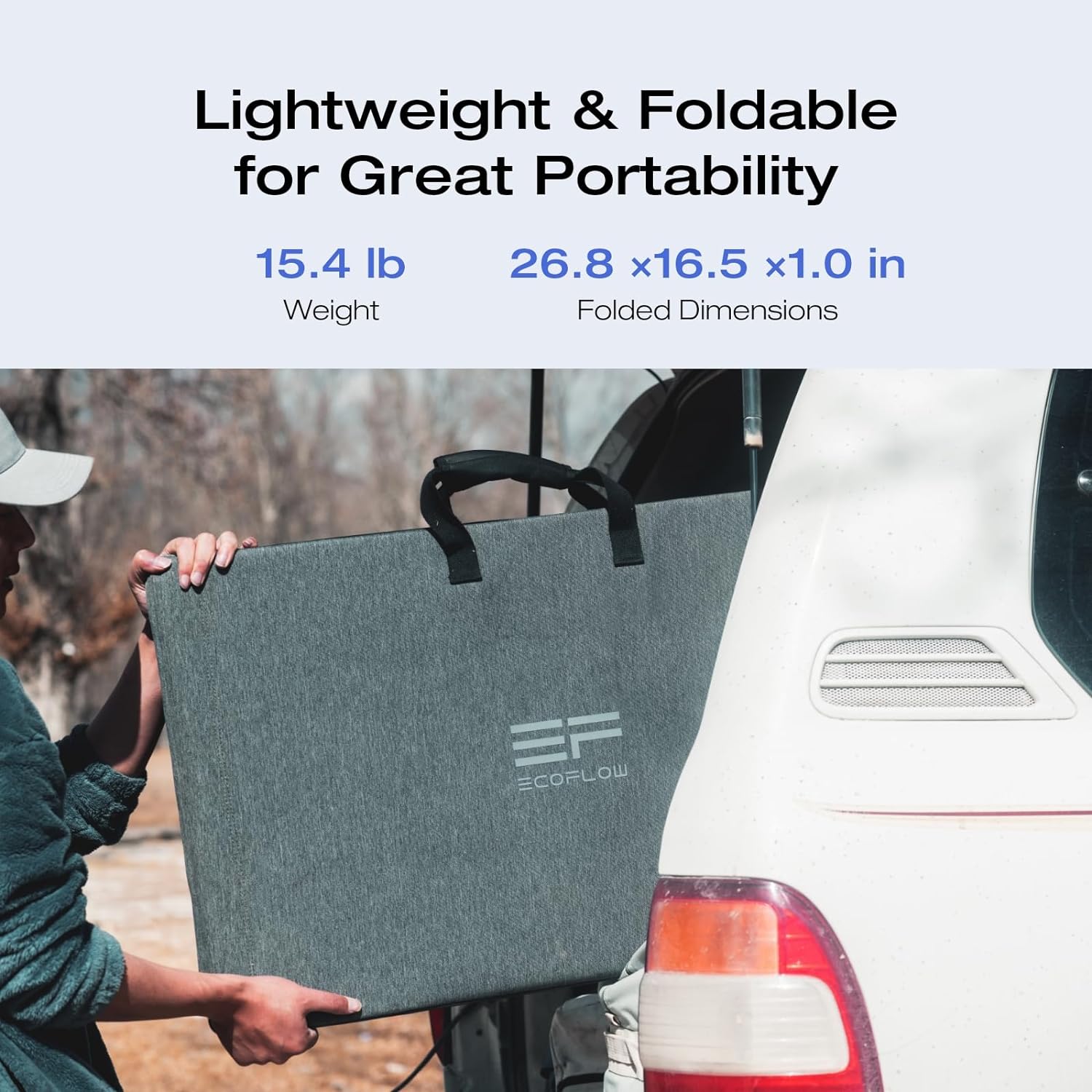 160W Portable Solar Panel for EFDELTA/RIVER Series, Foldable Solar Charger Chainable for Power Station Waterproof IP67 for Outdoor Camping RV