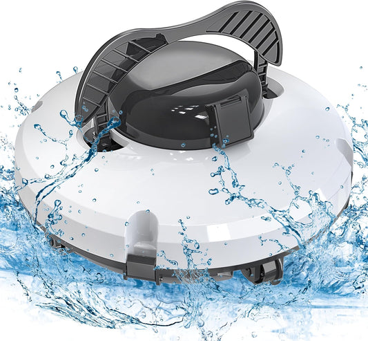 2024 New Cordless Robotic Pool Cleaner Robot, Pool Vacuum Robot with Dual-Drive Motors, Lasts 120 Mins, Auto-Dock, Lightweight Pool Robot Vacuum for Inground & above Ground Flat Pools up to 1000 Sq.Ft
