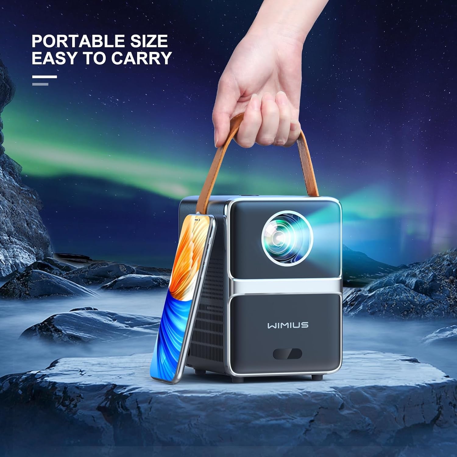 [Electric Focus] Mini Projector with 5G Wifi and Bluetooth,  1080P Portable Projecteur, Outdoor Movie Projector, 300" Screen, Home Theater Projector Compatible with Ios/Android/Tv Stick/Hdmi/Ps5