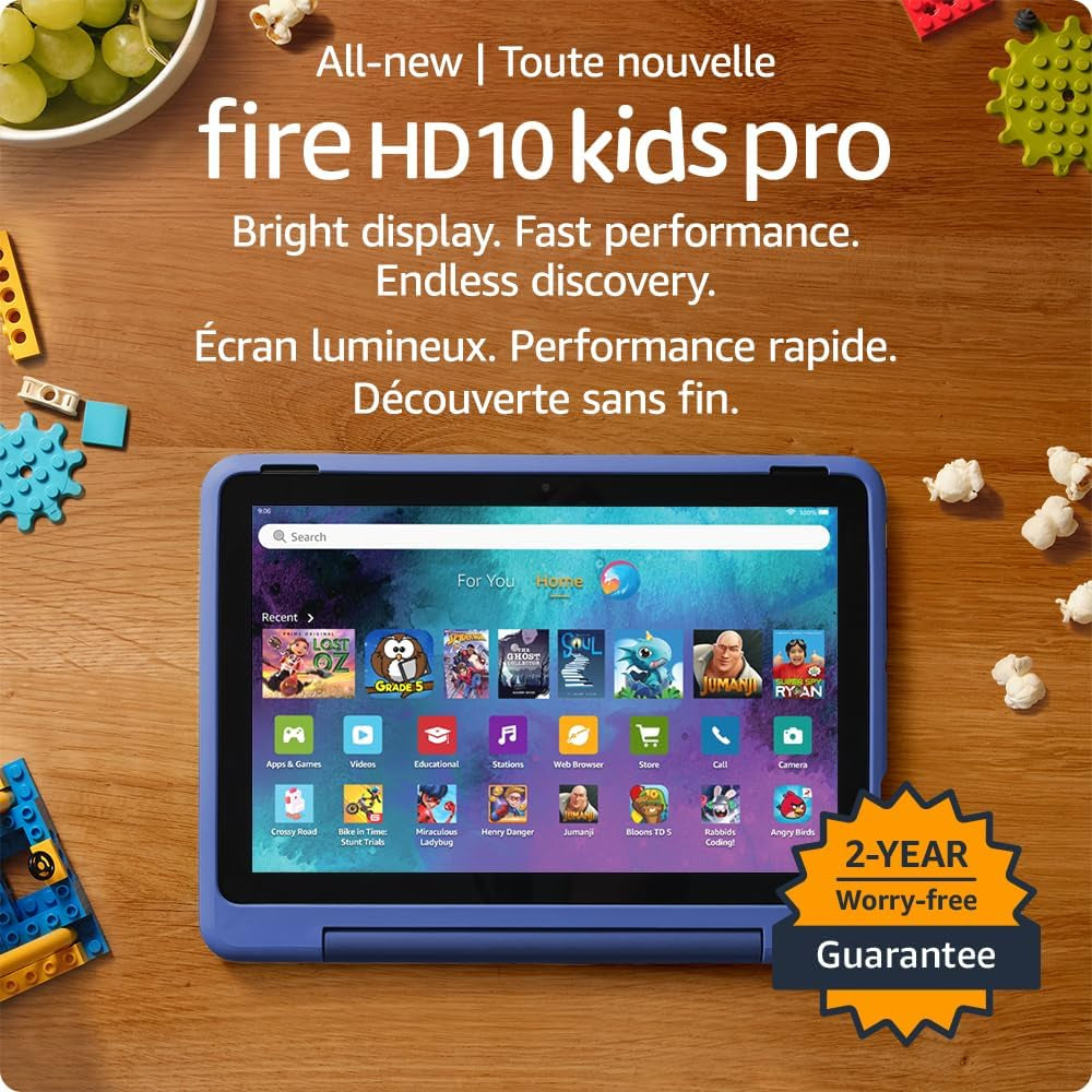 Fire HD 10 Kids Pro Tablet - Ages 6-12 | 10.1" Brilliant Screen, Parental Controls, Slim Case | 2023 Release, 32 GB, Nebula