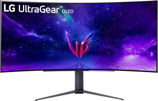 Ultragear 45GR95QE-B 45 Inch Qhd(3440X1440) OLED Curved(800R) Gaming Monitor, 0.03Ms 240Hz HDR10 NVIDIA G-SYNC Compatible, Freesync Premium, Remote Controller, Black
